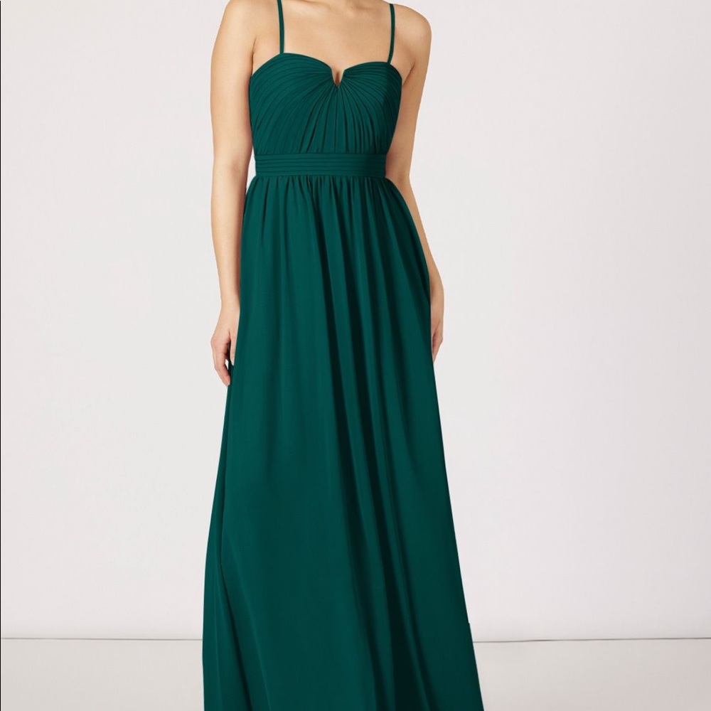 Azazie Lara Dress in Peacock